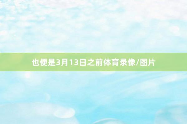 也便是3月13日之前体育录像/图片