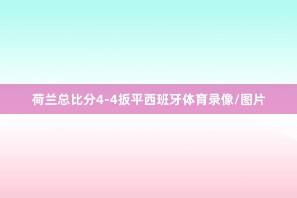 荷兰总比分4-4扳平西班牙体育录像/图片