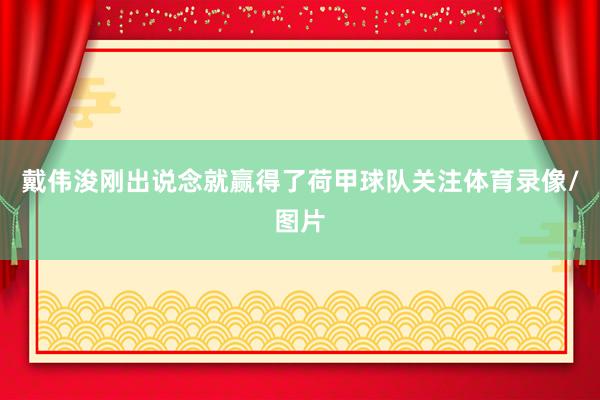 戴伟浚刚出说念就赢得了荷甲球队关注体育录像/图片