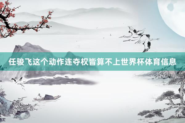 任骏飞这个动作连夺权皆算不上世界杯体育信息