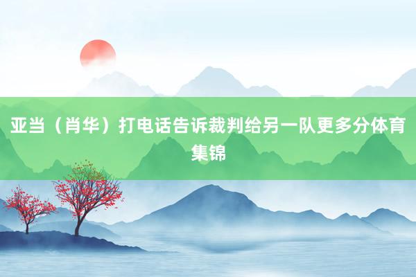 亚当（肖华）打电话告诉裁判给另一队更多分体育集锦