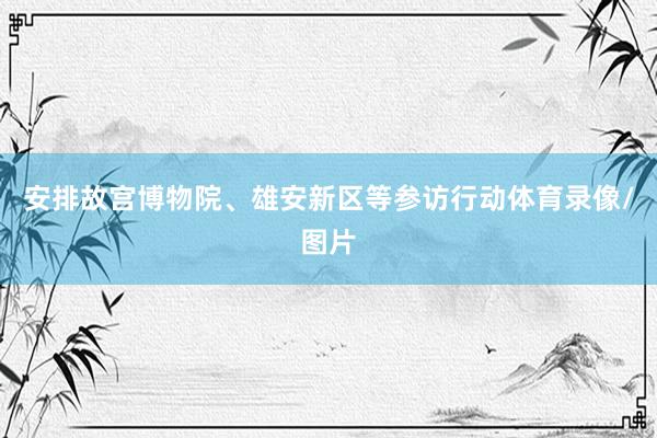 安排故宫博物院、雄安新区等参访行动体育录像/图片
