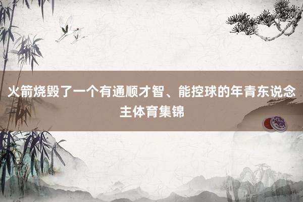 火箭烧毁了一个有通顺才智、能控球的年青东说念主体育集锦