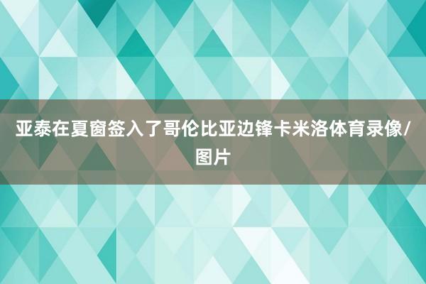 亚泰在夏窗签入了哥伦比亚边锋卡米洛体育录像/图片