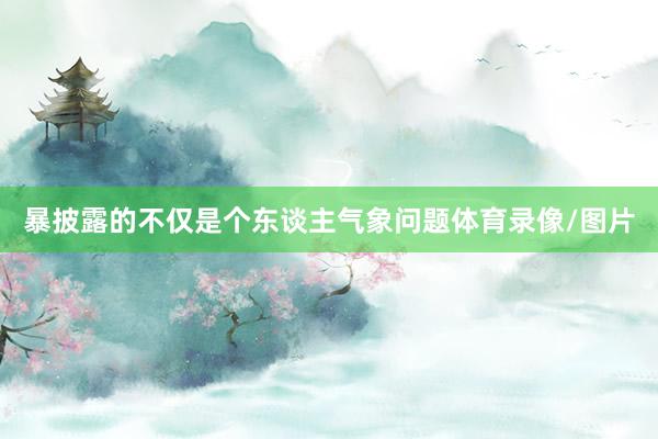暴披露的不仅是个东谈主气象问题体育录像/图片