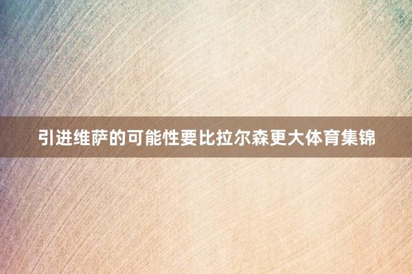 引进维萨的可能性要比拉尔森更大体育集锦