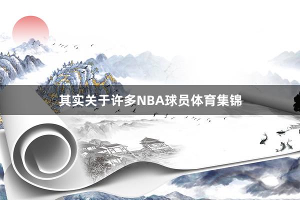 其实关于许多NBA球员体育集锦