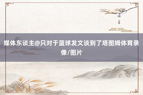媒体东谈主@只对于篮球发文谈到了塔图姆体育录像/图片