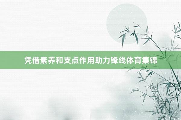 凭借素养和支点作用助力锋线体育集锦