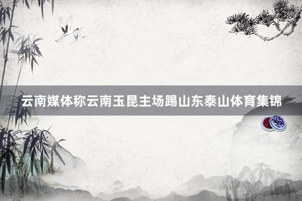 云南媒体称云南玉昆主场踢山东泰山体育集锦