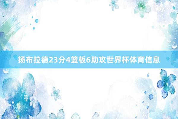 扬布拉德23分4篮板6助攻世界杯体育信息