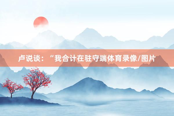 卢说谈：“我合计在驻守端体育录像/图片