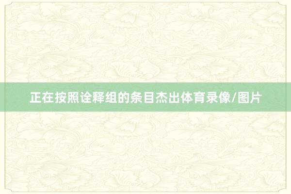 正在按照诠释组的条目杰出体育录像/图片