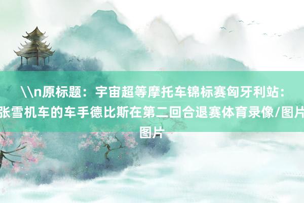 \n原标题：宇宙超等摩托车锦标赛匈牙利站：张雪机车的车手德比斯在第二回合退赛体育录像/图片