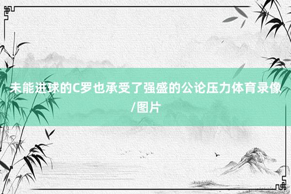 未能进球的C罗也承受了强盛的公论压力体育录像/图片